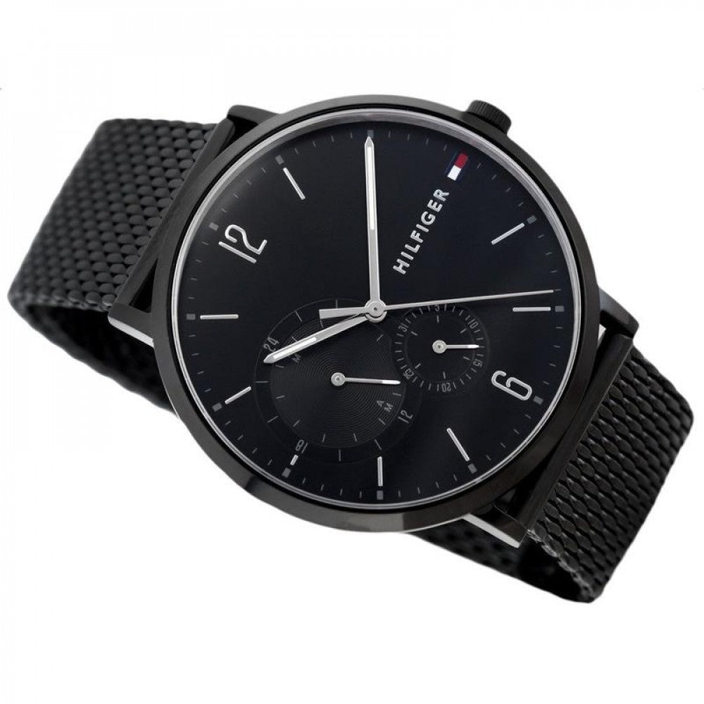  Shop Authentic Tommy Hilfiger Brooklyn Black Dial Black Mesh Bracelet Watch for Men - 1791507 - Luxxuri
