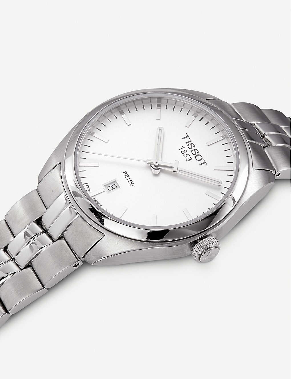  Shop Authentic Tissot PR 100 Quartz White Dial Silver Steel Strap Watch For Women - T101.410.11.031.00 - Luxxuri