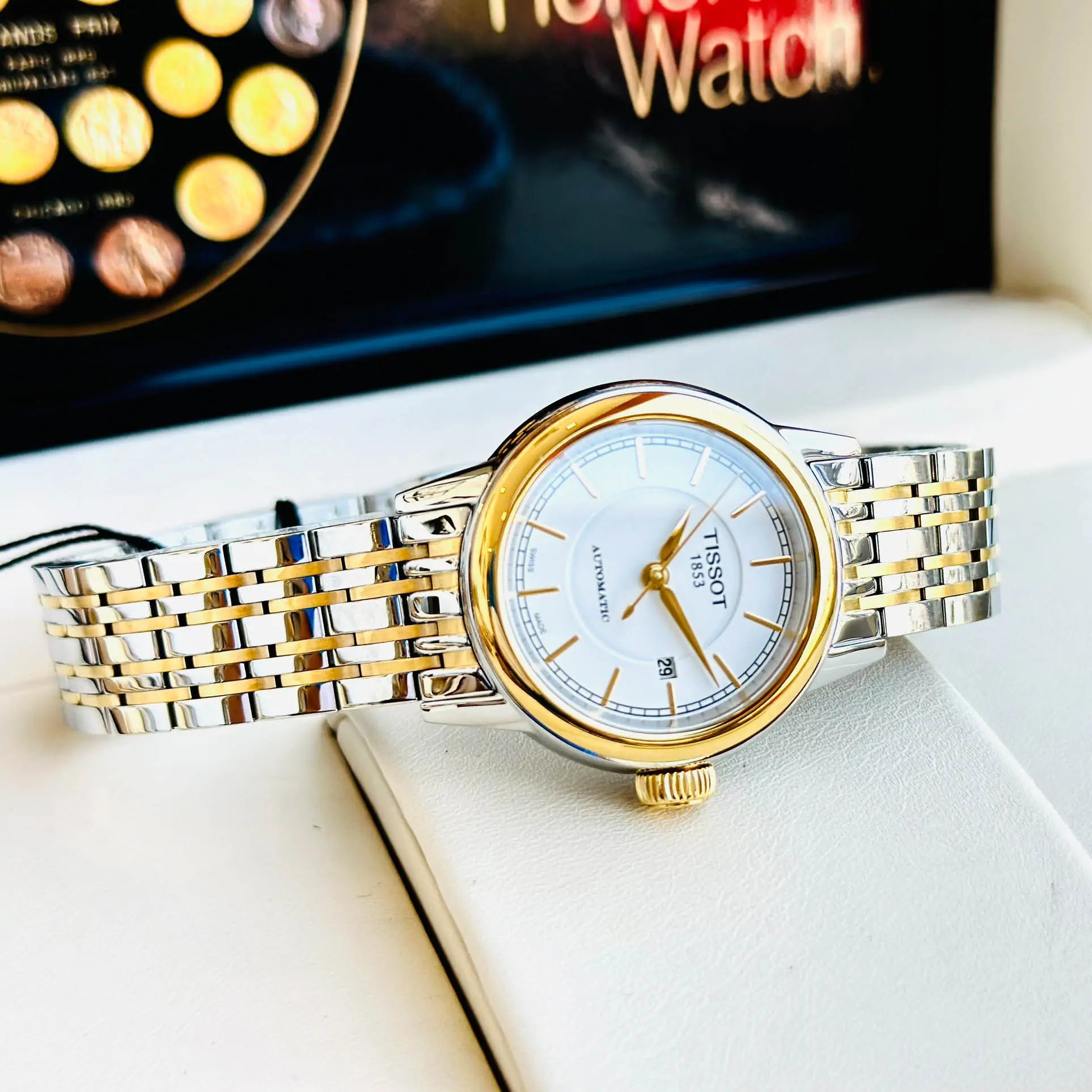  Shop Authentic Tissot Carson Automatic Silver Dial Two Tone Steel Strap Watch For Women - T085.207.22.011.00 - Luxxuri