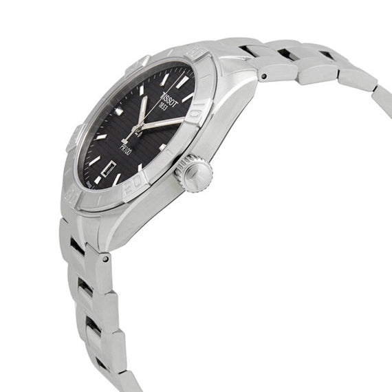  Shop Authentic Tissot PR 100 Sport Quartz Black Dial Silver Steel Strap Watch For Men - T101.610.11.051.00 - Luxxuri