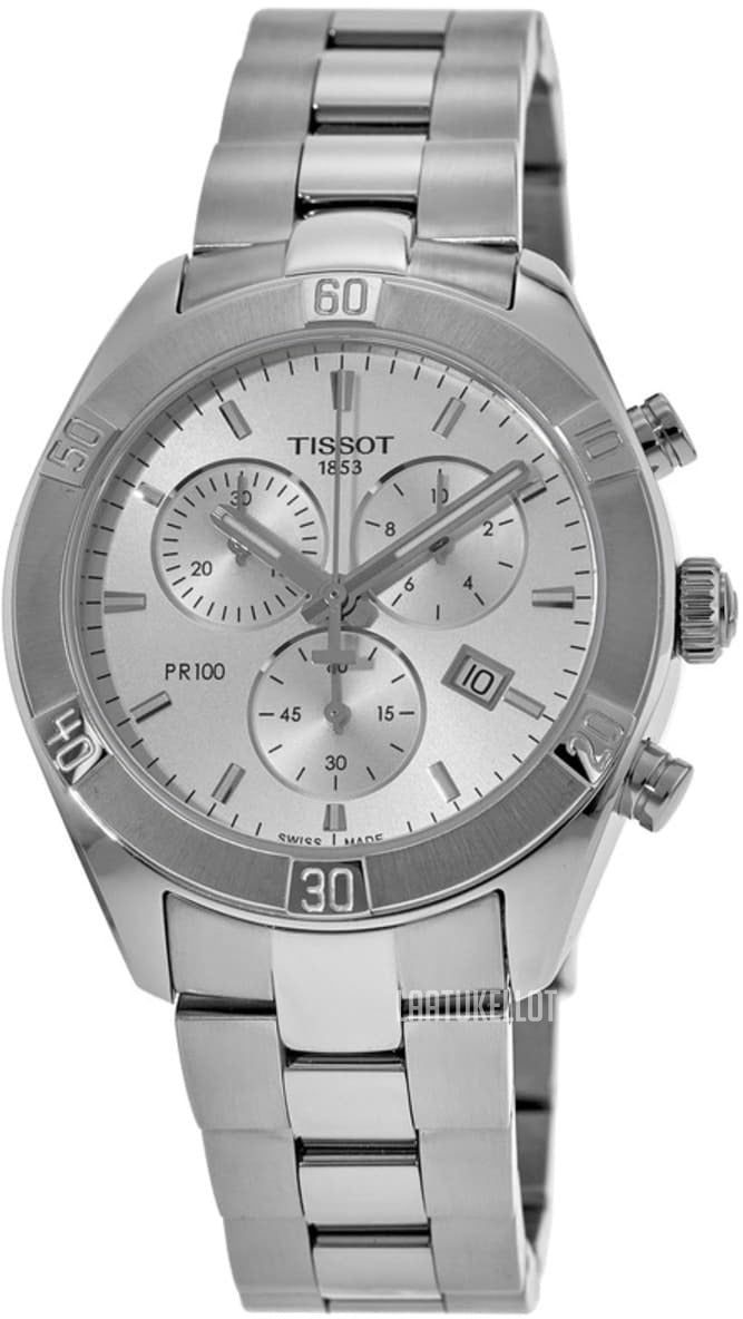  Shop Authentic Tissot PR 100 Sport Chic Chronograph Silver Dial Silver Steel Strap Watch for Women - T101.917.11.031.00 - Luxxuri