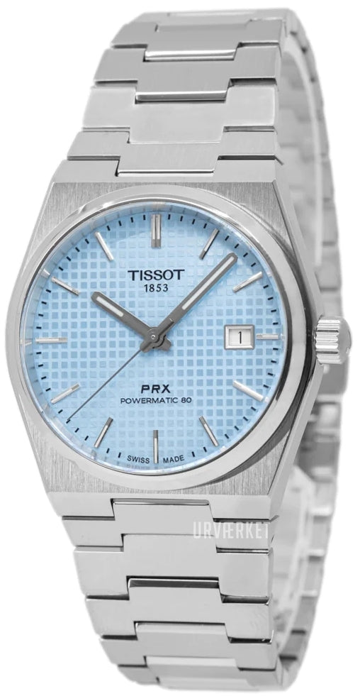  Shop Authentic Tissot PRX Powermatic 80 Ice Blue Dial Silver Steel Strap Watch for Men - T137.207.11.351.00 - Luxxuri