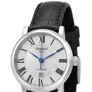 Shop Authentic Tissot Carson Premium Automatic Lady Silver Dial Black Leather Strap Watch for Women - T122.207.16.033.00 - Luxxuri