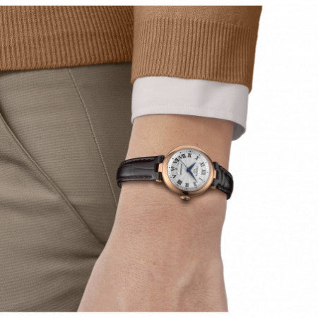  Shop Authentic Tissot Bellissima Automatic Silver Dial Brown Leather Strap Watch For Women - T126.207.36.013.00 - Luxxuri
