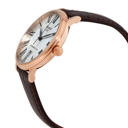  Shop Authentic Tissot Carson Premium Powermatic 80 Silver Dial Brown Leather Strap Watch For Men - T122.407.36.033.00 - Luxxuri