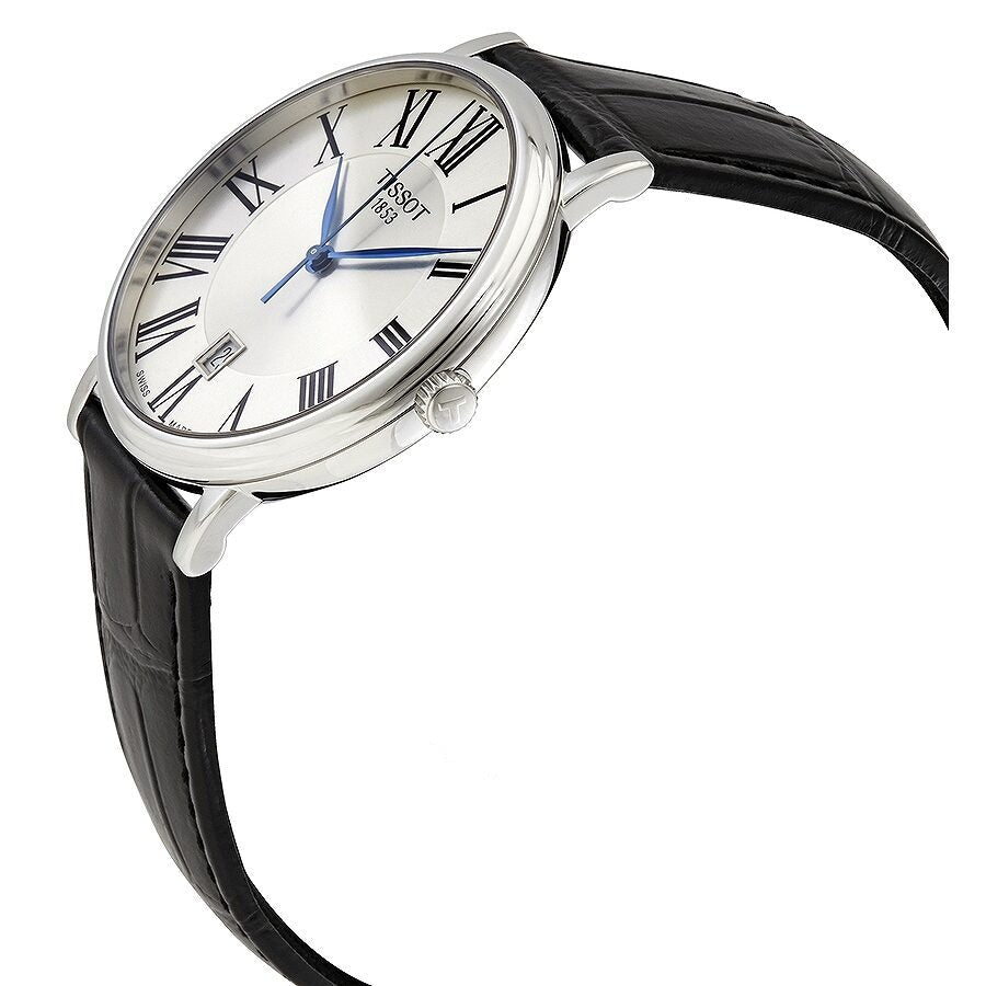  Shop Authentic Tissot Carson Premium Silver Dial Black Leather Strap Watch For Men - T122.410.16.033.00 - Luxxuri