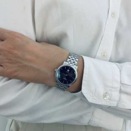  Shop Authentic Tissot T Classic Carson Premium Automatic Lady Black Dial Silver Steel Strap Watch for Women - T122.207.11.051.00 - Luxxuri