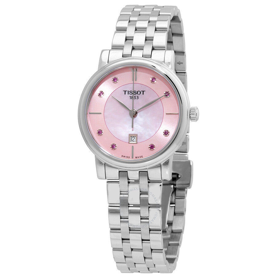  Shop Authentic Tissot T Classic Carson Premium Pink Dial Silver Steel Strap Watch for Women - T122.210.11.159.00 - Luxxuri