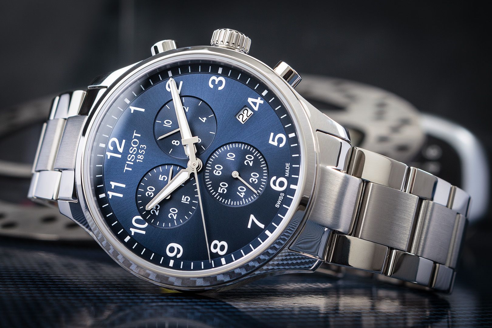  Shop Authentic Tissot T Sport Chrono XL Classic Blue Dial Silver Steel Strap Watch For Men - T116.617.11.047.01 - Luxxuri
