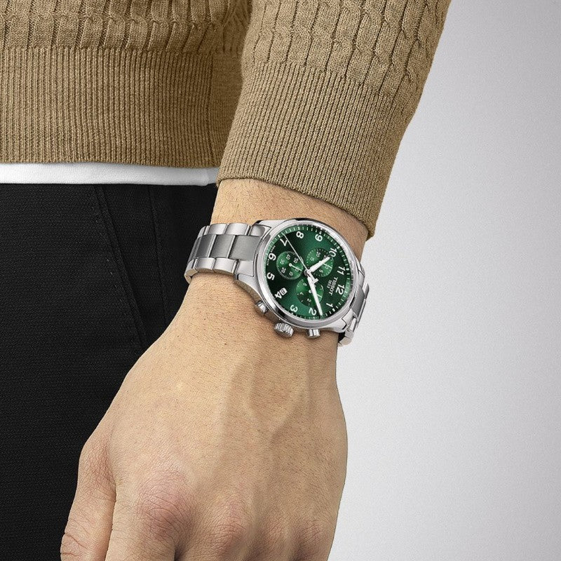  Shop Authentic Tissot Chrono XL Classic Green Dial Silver Steel Strap Watch for Men - T116.617.11.092.00 - Luxxuri
