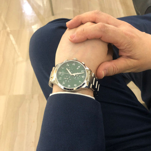  Shop Authentic Tissot Chrono XL Classic Green Dial Silver Steel Strap Watch for Men - T116.617.11.092.00 - Luxxuri