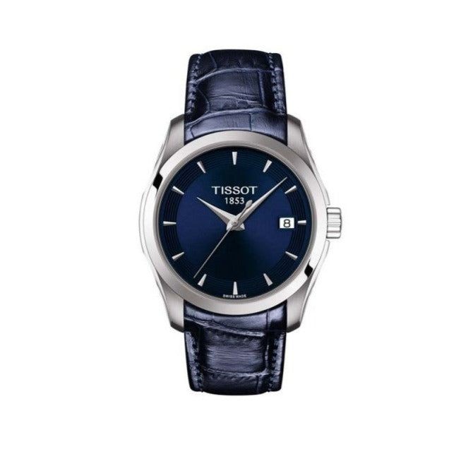  Shop Authentic Tissot Couturier Lady Blue Dial Blue Leather Strap Watch for Women - T035.210.16.041.00 - Luxxuri