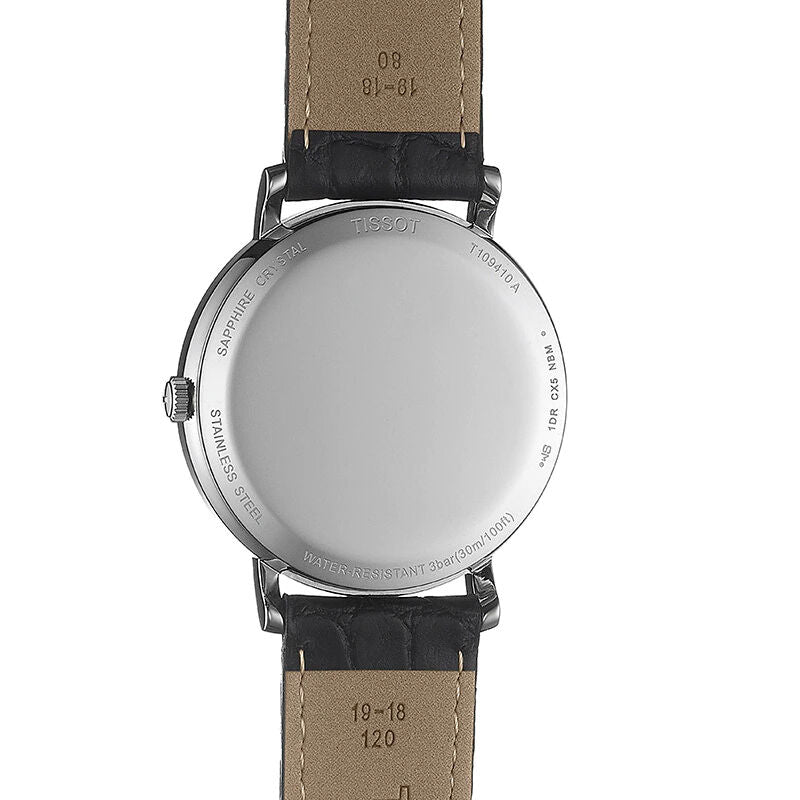 Shop Authentic Tissot Everytime Medium Black Dial Black Leather Strap Watch For Men - T109.410.16.053.00 - Luxxuri