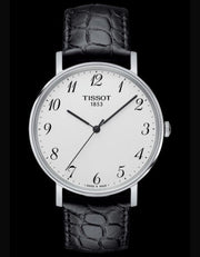  Shop Authentic Tissot Everytime Desire Medium White Dial Black Leather Strap Watch For Men - T109.410.16.032.00 - Luxxuri