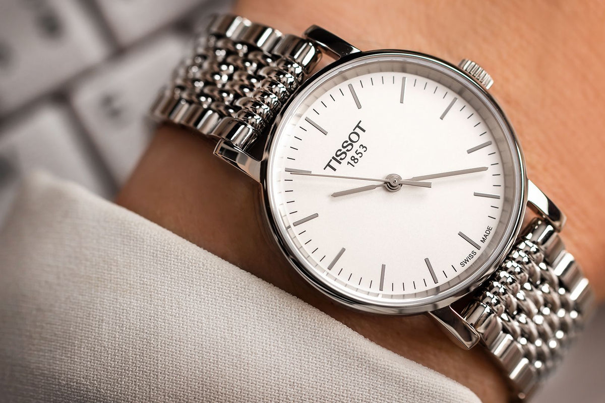  Shop Authentic Tissot Everytime Small White Dial Silver Mesh Bracelet Watch For Women - T109.210.11.031.00 - Luxxuri