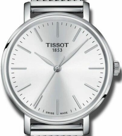  Shop Authentic Tissot Everytime Lady Silver Dial Silver Mesh Bracelet Watch for Women - T143.210.11.011.00 - Luxxuri