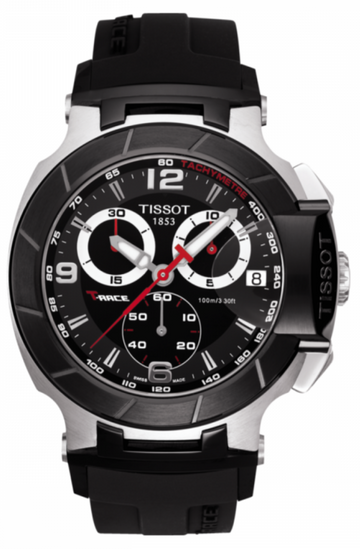  Shop Authentic Tissot T Race Chronograph Black Dial Black Rubber Strap Watch for Men - T048.417.27.057.00 - Luxxuri
