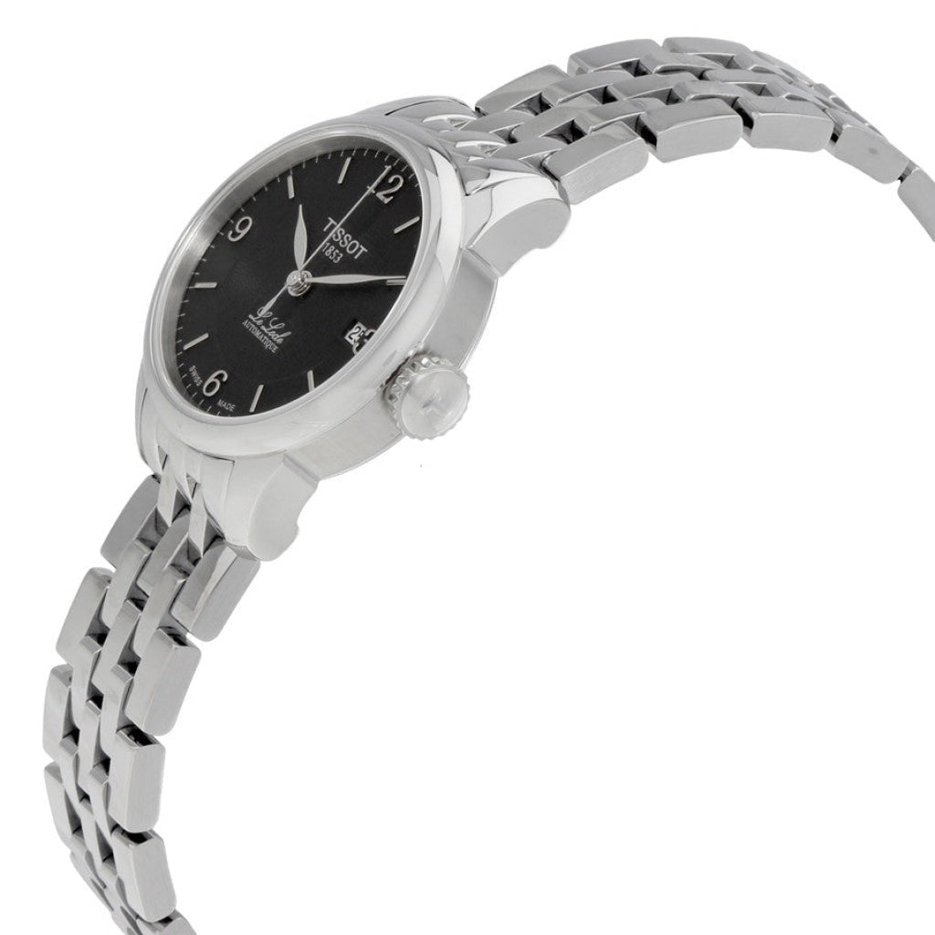 Shop Authentic Tissot Le Locle Automatic Small Lady Black Dial Silver Steel Strap Watch For Women - T41.1.183.53 - Luxxuri