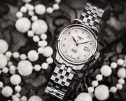  Shop Authentic Tissot Le Locle Automatic Diamonds Mother of Pearl Dial Silver Steel Strap Watch For Women - T006.207.11.116.00 - Luxxuri