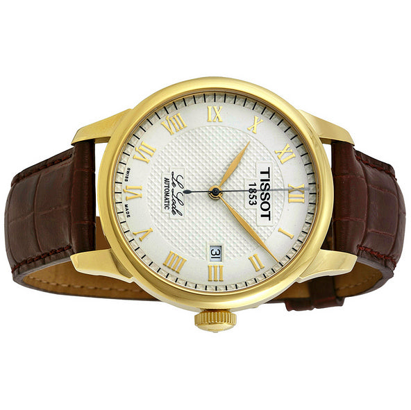  Shop Authentic Tissot T Classic Le Locle Automatic Gold Dial Maroon Leather Strap Watch For Men - T41.5.413.73 - Luxxuri
