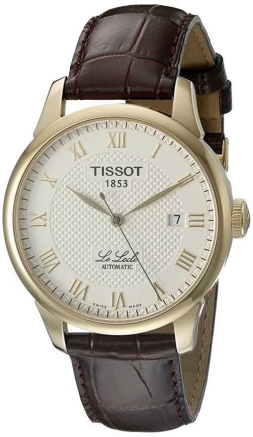  Shop Authentic Tissot T Classic Le Locle Automatic Gold Dial Maroon Leather Strap Watch For Men - T41.5.413.73 - Luxxuri