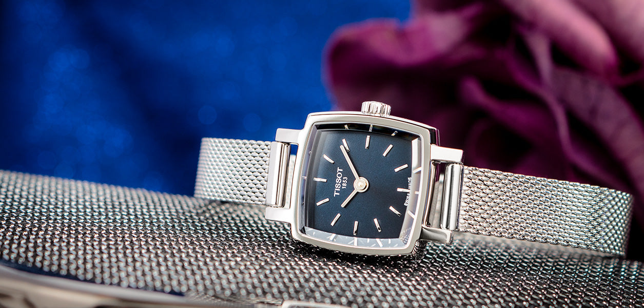  Shop Authentic Tissot Lovely Square Blue Dial Silver Mesh Bracelet Watch For Women - T058.109.11.041.00 - Luxxuri