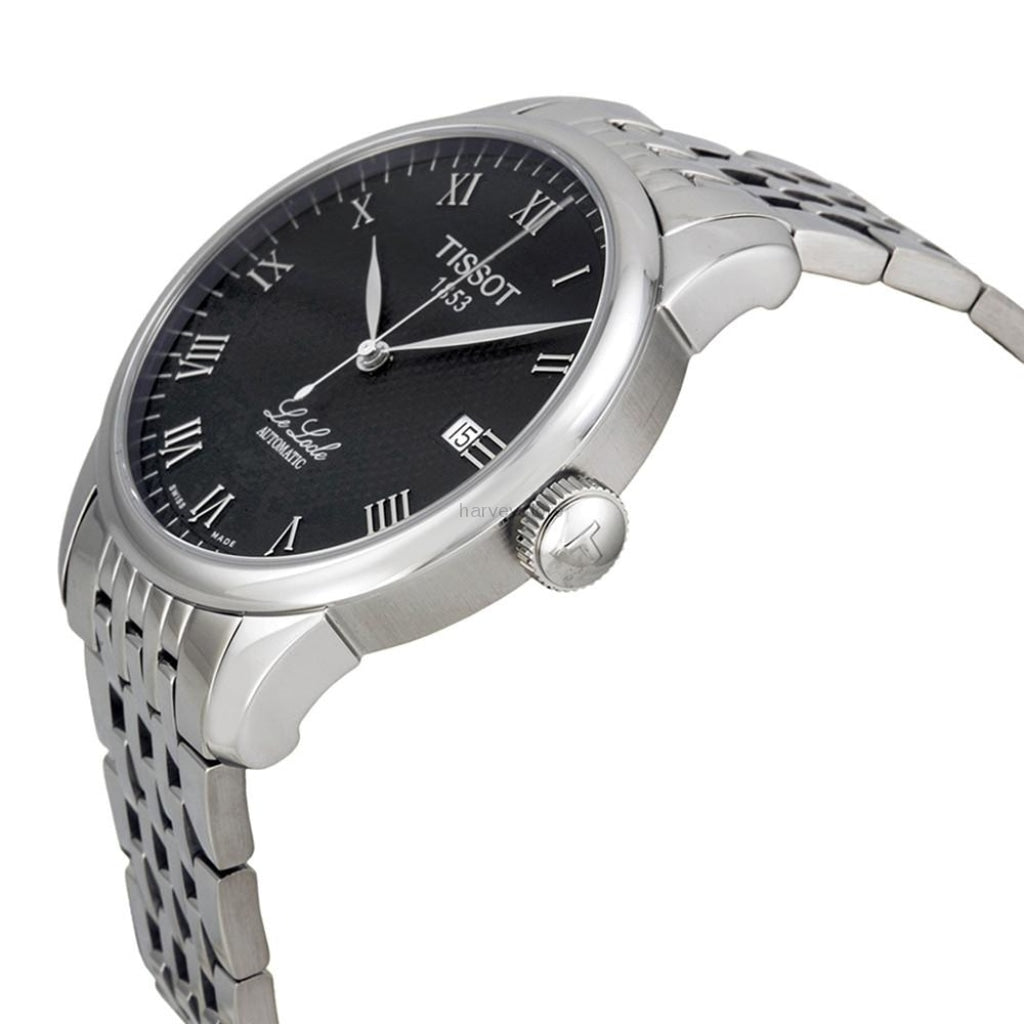  Shop Authentic Tissot Le Locle Automatic Black Dial Silver Steel Strap Watch For Men - T41.1.483.53 - Luxxuri