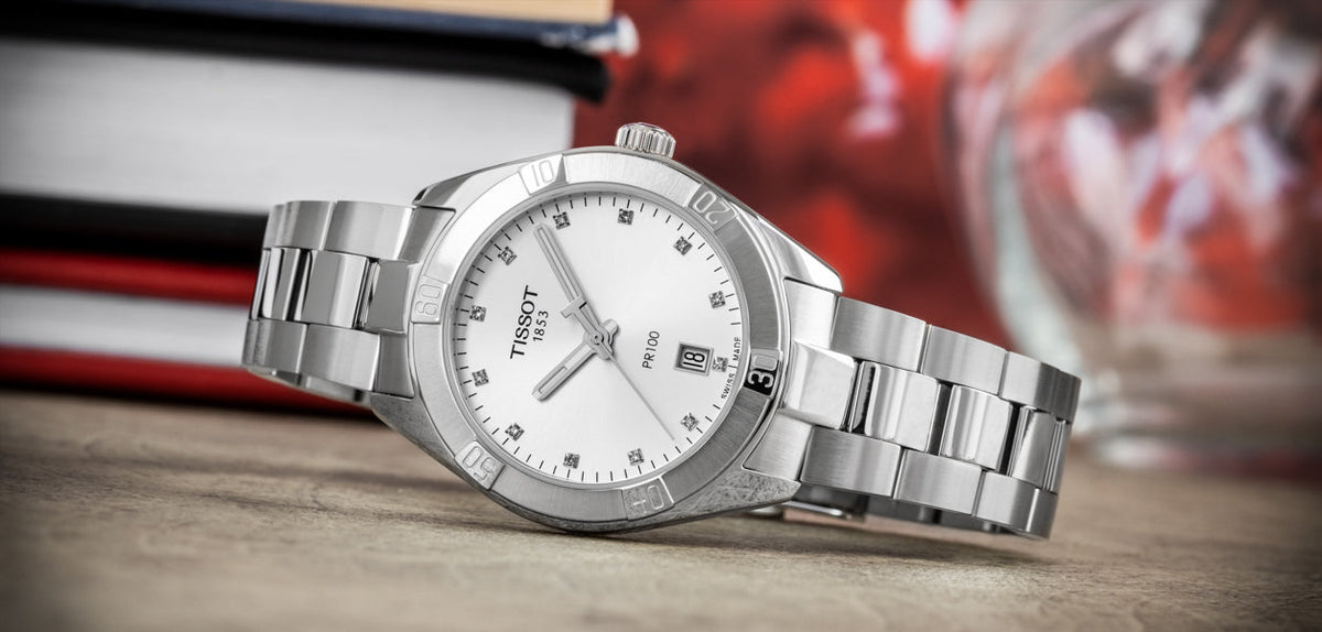  Shop Authentic Tissot PR 100 Sport Chic Silver Dial Silver Steel Strap Watch for Women - T101.910.11.031.00 - Luxxuri