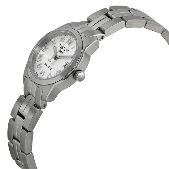  Shop Authentic Tissot T Classic PR100 Silver Dial Silver Steel Strap Watch For Women - T049.210.11.033.00 - Luxxuri