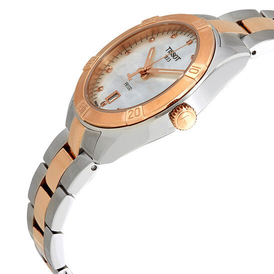  Shop Authentic Tissot PR 100 Sport Chic Diamonds Mother of Pearl Dial Two Tone Steel Strap Watch for Women - T101.910.22.116.00 - Luxxuri