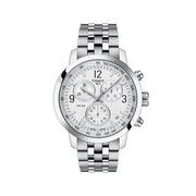  Shop Authentic Tissot PRC 200 Chronograph Quartz Silver Dial Silver Steel Strap Watch For Men - T055.417.11.037.00 - Luxxuri