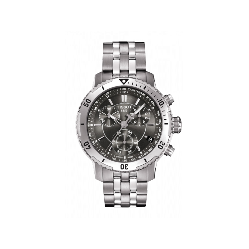  Shop Authentic Tissot PRS 200 Grey Dial Chronograph Grey Dial Silver Steel Strap Watch For Men - T067.417.11.051.00 - Luxxuri