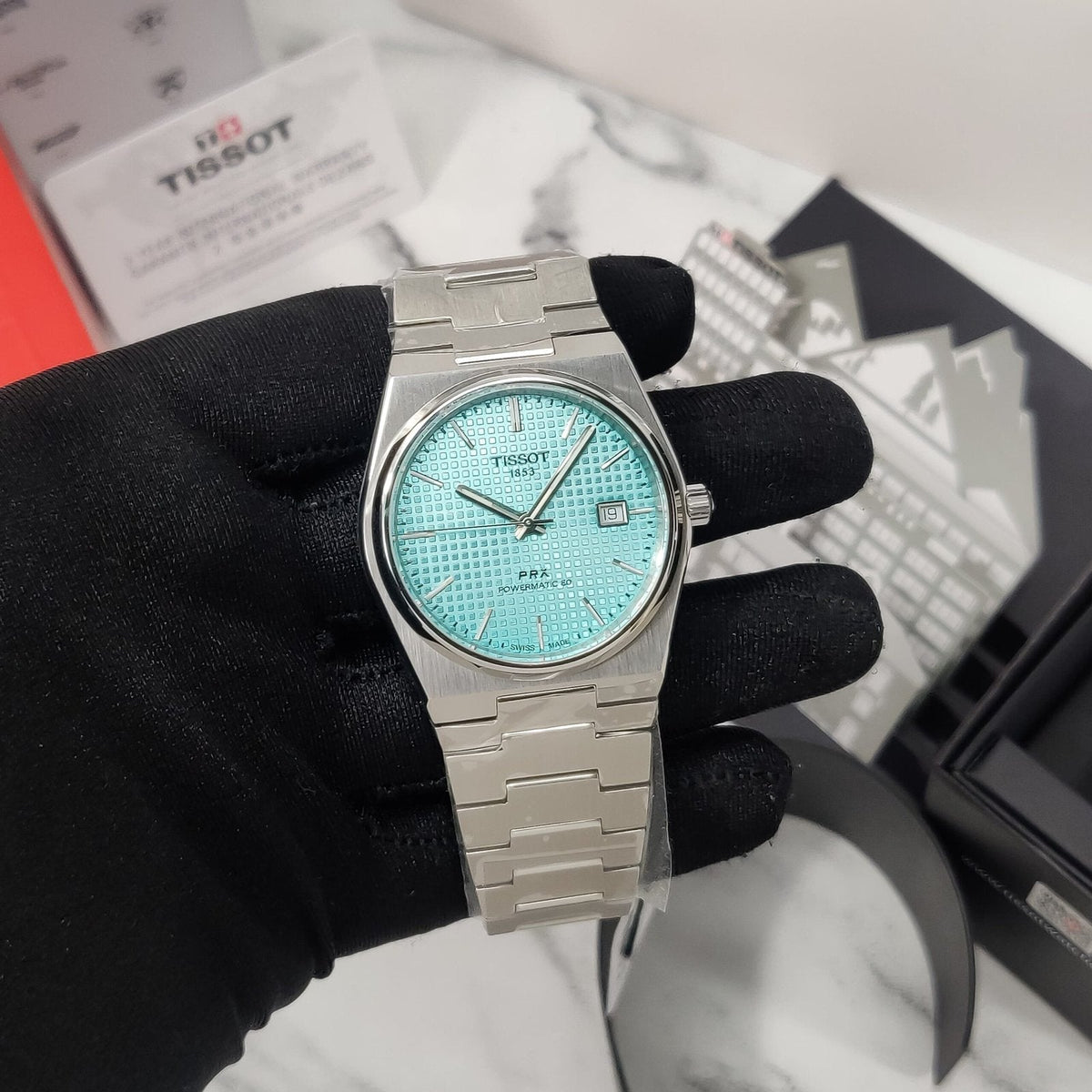  Shop Authentic Tissot PRX Powermatic 80 Automatic Mint Green Dial Silver Steel Strap Watch for Men - T137.407.11.091.01 - Luxxuri