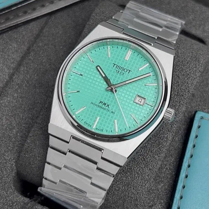  Shop Authentic Tissot PRX Powermatic 80 Automatic Mint Green Dial Silver Steel Strap Watch for Men - T137.407.11.091.01 - Luxxuri