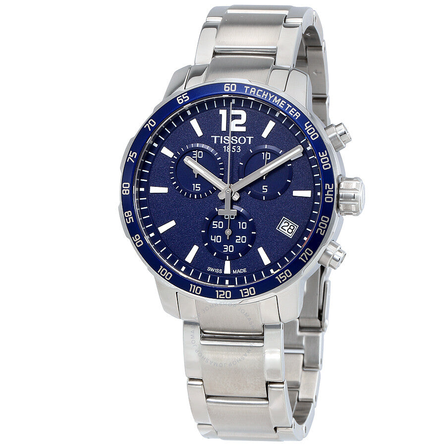  Shop Authentic Tissot Quickster Chronograph Blue Dial Watch For Men - T095.417.11.047.00 - Luxxuri