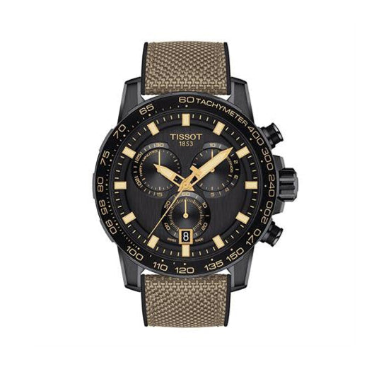  Shop Authentic Tissot Supersport Chrono Black Dial Beige Nylon Strap Watch For Men - T125.617.37.051.01 - Luxxuri