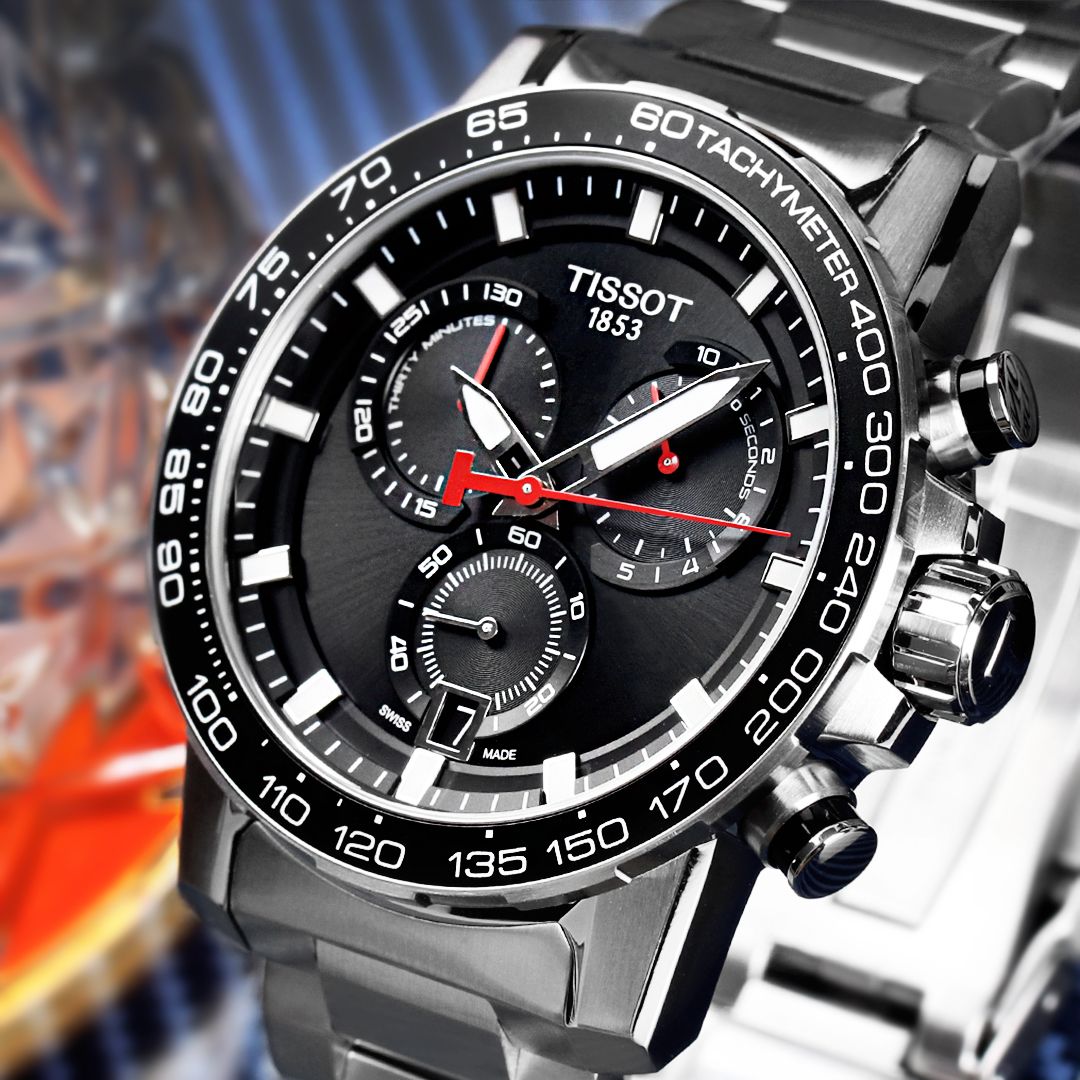  Shop Authentic Tissot Supersport Chrono Black Dial Silver Steel Strap Watch For Men - T125.617.11.051.00 - Luxxuri
