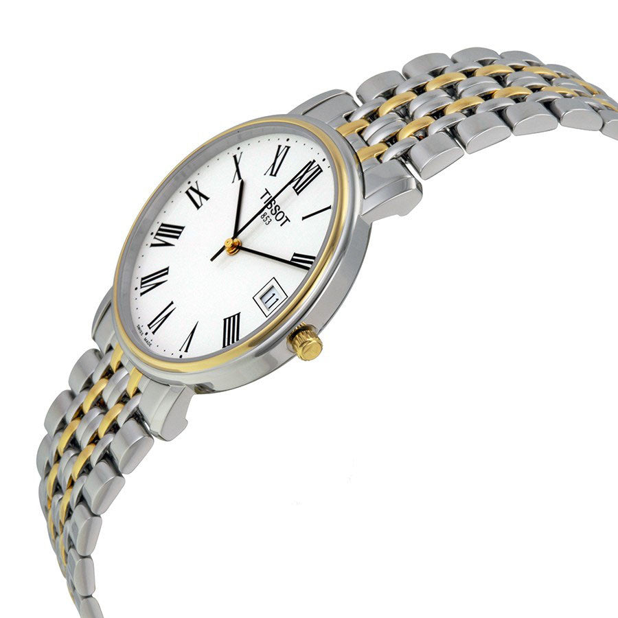  Shop Authentic Tissot T Classic Desire White Dial Two Tone Watch For Men - T52.2.481.13 - Luxxuri