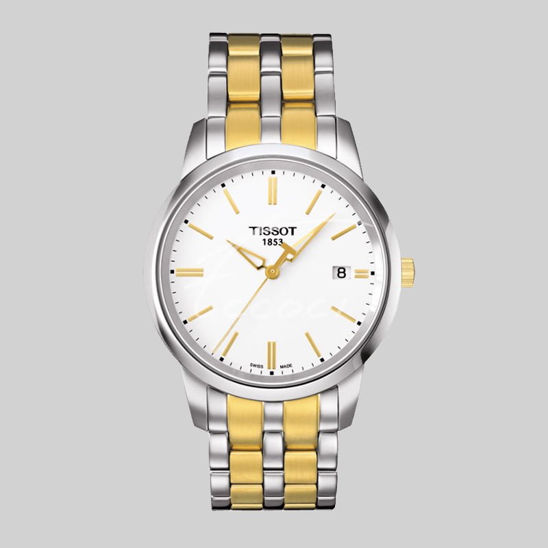  Shop Authentic Tissot T Classic Dream White Dial Two Tone Steel Strap Watch for Men - T033.410.22.011.01 - Luxxuri