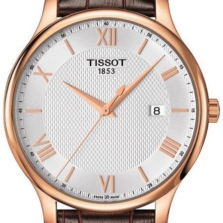  Shop Authentic Tissot T Classic Tradition Silver Dial Brown Leather Strap Watch For Men - T063.610.36.038.00 - Luxxuri