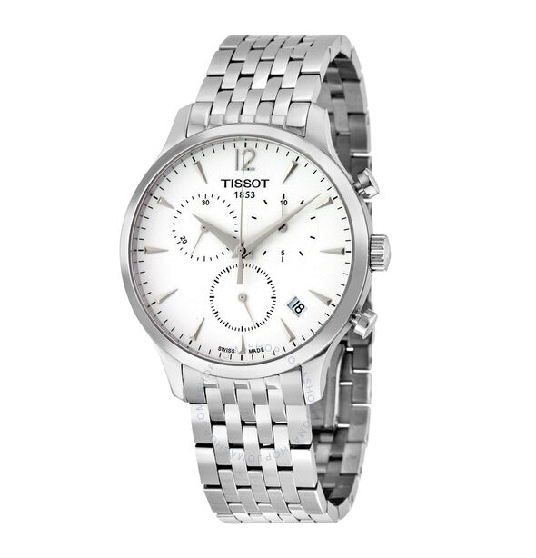  Shop Authentic Tissot T Classic Tradition Chronograph White Dial Silver Steel Strap Watch For Men - T063.617.11.037.00 - Luxxuri