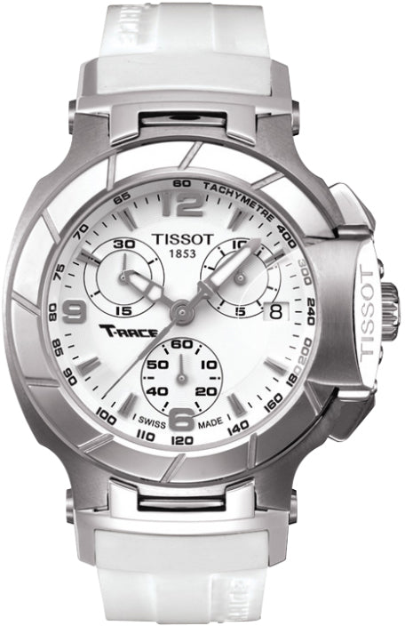  Shop Authentic Tissot T Race Lady Chronograph White Dial White Rubber Strap Watch for Women - T048.217.17.017.00 - Luxxuri