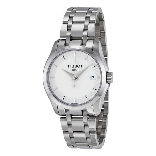  Shop Authentic Tissot T Trend Couturier White Dial Silver Steel Strap Watch For Women - T035.210.11.011.00 - Luxxuri