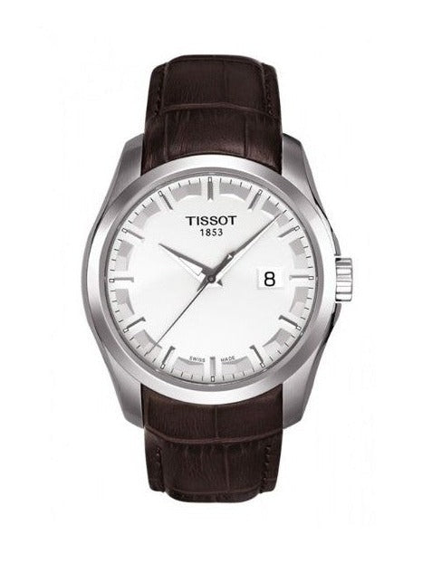  Shop Authentic Tissot T Classic Couturier Chronograph White Dial Brown Leather Strap Watch For Men - T035.410.16.031.00 - Luxxuri