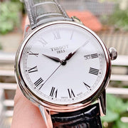  Shop Authentic Tissot T Classic Carson White Dial Black Leather Strap Watch for Men - T085.410.16.013.00 - Luxxuri