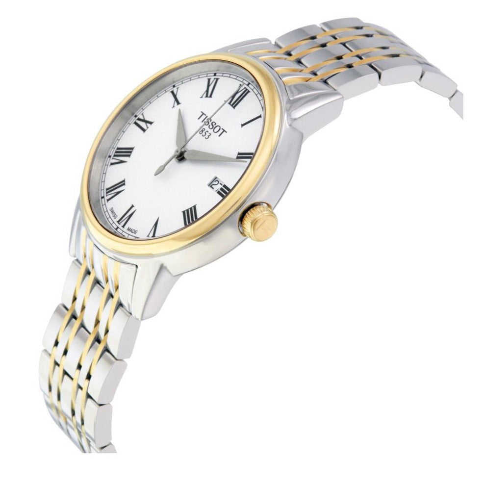  Shop Authentic Tissot T Classic Carson Quartz White Dial Two Tone Steel Strap Watch for Men - T085.410.22.013.00 - Luxxuri