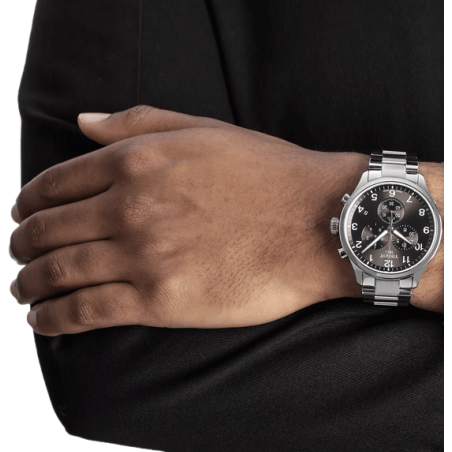  Shop Authentic Tissot T Classic Chrono XL Black Dial Silver Steel Strap Watch For Men - T116.617.11.057.01 - Luxxuri