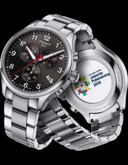  Shop Authentic Tissot Chrono XL Quartz Asian Games Edition Black Dial Silver Steel Strap Watch For Men -  T116.617.11.057.02 - Luxxuri