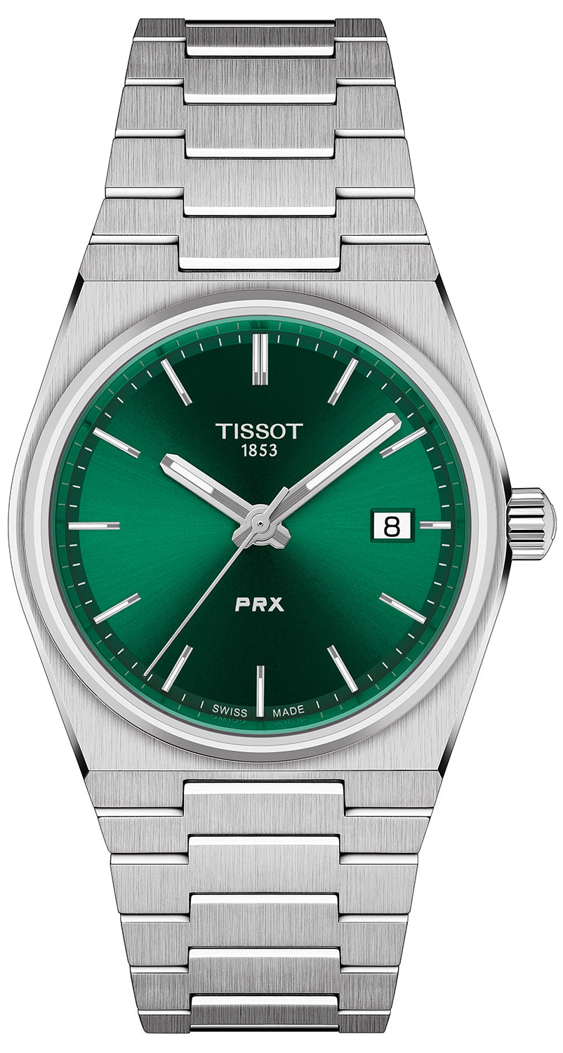  Shop Authentic Tissot PRX Quartz Green Dial Steel Silver Steel Strap Watch for Men - T137.410.11.081.00 - Luxxuri
