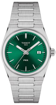  Shop Authentic Tissot PRX Quartz Green Dial Steel Silver Steel Strap Watch for Men - T137.410.11.081.00 - Luxxuri